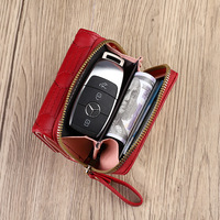 Dompet pendek wanita, dompet kartu penghalang RFID, dompet koin tahan air, dompet pendek kulit PU gaya Korea trendi