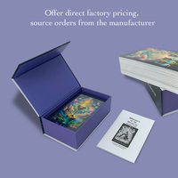 Haute qualité Oracles Tarot cartes à jouer Deck Guide boîte magnétique imprimé personnalisé Design personnalisé bords argentés exquis