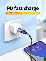 Jasoz 10G 18W alliage d'aluminium OTG USB Type C adaptateur 480Mbps simple face mâle vers femelle USB C vers un adaptateur pour téléphones mobiles