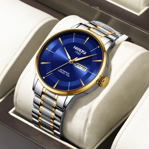 Montre de plongée de luxe pour homme à quartz, cadran en cristal saphir, boîtier en acier inoxydable 316L, étanche 100 bars, affichage à chiffres arabes - Product Image 1