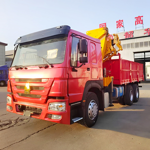 Camion Cargo Usato di Buona Qualità Marca HOWO 371400hp 6X4 per Carichi Pesanti <span class=keywords><strong>con</strong></span> Gru da 10,8T - Product Image 1