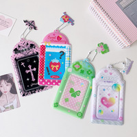 Porte-cartes photo double face personnalisé avec motif étoile pour les fans de K-pop - Porte-clés souvenir