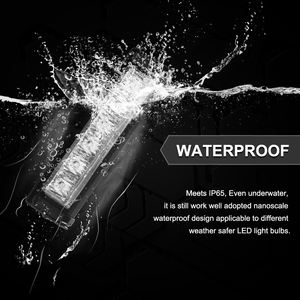 Barre lumineuse LED-316-1 ambre à 6 LED pour voiture, camion, avertissement d'urgence, clignotant de danger, lumière stroboscopique, conseiller de circulation, danger pare-brise - Product Image 4