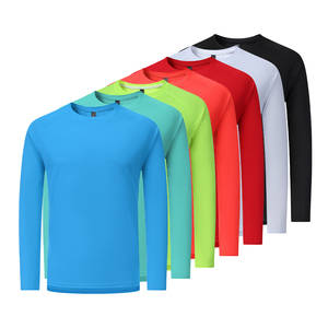 Loose Gym <b>Clothing</b> Crew Neck Elastic Cuff Casual Basketball Training Fast Dry Running Long Sleeve Men Sports T-shirt - Product Image 3