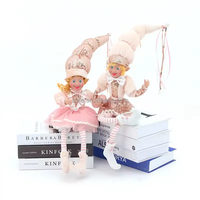 Figurines de Noël Artisanales de Haute Qualité : Elfe Flexible et Vivant, Jouets Spirituels de Noël, Personnage Enfantin Affectueux, Décoration Festive pour la Maison