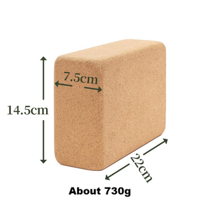 Bloque de Yoga de Corcho Sostenible de Alta Densidad, Diseño Personalizado, Ideal para Alineación, Equilibrio y Entrenamiento de Fuerza - Product Image 3