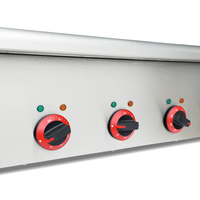Plancha électrique en acier inoxydable à plaque plate complète OEM pour la cuisine à domicile, en extérieur, à l'hôtel et au restaurant, utilisation domestique