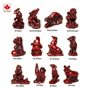 Statuette di Animali del Zodiaco Cinese in Resina - Sculture Artigianali Dipinte a Mano per Decorazione Casa - Product Image 4