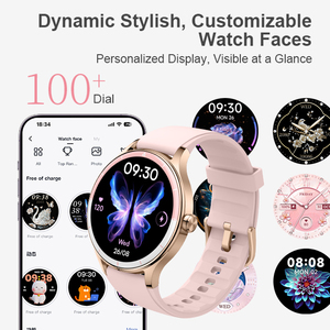Reloj de seguimiento de actividad física inteligente para mujer de 1,27 pulgadas, <span class=keywords><strong>Monitor</strong></span> de presión de estrés de frecuencia cardíaca inteligente TFT para mujer para Bluetooth - Product Image 6
