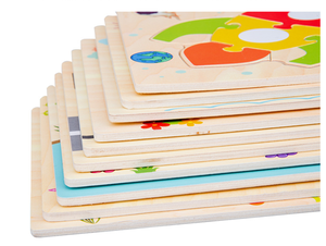 Bằng Gỗ Montessori 3D Ma Thuật Cube Mê Cung Trò Chơi Ghép Hình Câu Đố Tự Làm Nhận Thức Động Vật Tăng Trưởng Bé Đầu Học Tập Đồ Chơi - Product Image 2