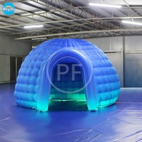 Décoration extérieure Tente dôme durable gonflable éclairée par LED Fête de mariage Événement extérieur Maison BuleTent gonflable