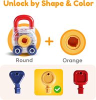 Jouet de voiture EPT pour tout-petits avec serrure et clé, deux en un, Montessori, activité d'apprentissage de la motricité fine, correspondance des couleurs et des formes pour bébés et enfants