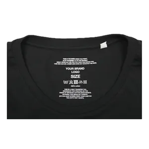 Original Factory Woven Label Tag Custom Clothing Satin Silk Printing Labels Neck Care Label Shirt Brand Logo Neck Tags Garment