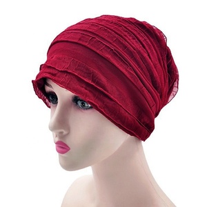Casual Chemo Beanie Hair <span class=keywords><strong>Bonnet</strong></span> Cap Femmes Musulmanes Hair Wrap Cap - Product Image 6