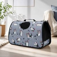 Sac de transport pour animaux de compagnie, grande capacité, respirant, portable, à porter à l'épaule, sac à dos pour chats et chiens, cage de voyage pour animaux