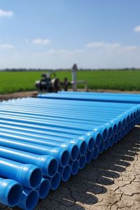 Tuberías de Riego Resistentes a la Corrosión de Alta Presión de PE Azul, Tubos Redondos Anti-UV para Suministro de Agua Agrícola, 6m de Longitud - Product Image 6
