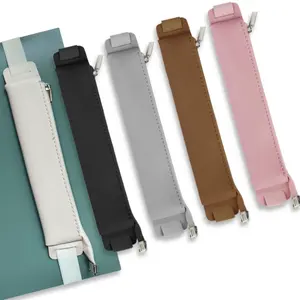 Portapenne portatile fascia elastica regolabile colorato in pelle sintetica portapenne staccabile astuccio a matita