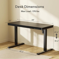 Table de bureau électrique pliable en acier et bois, ergonomique, durable, convertible automatiquement, moderne, pour usage commercial et bureaux résidentiels