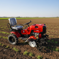 Motoculteur assis EAGLE POWER, moteur diesel agricole automatique 4x4, pour usage domestique, type tracteur à roues
