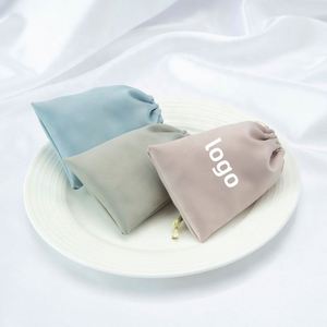 Sac de rangement en satin de soie avec logo personnalisé, sac cadeau en satin avec cordon de serrage, sac anti-poussière pour protéger les sacs à main et les chaussures - Product Image 4