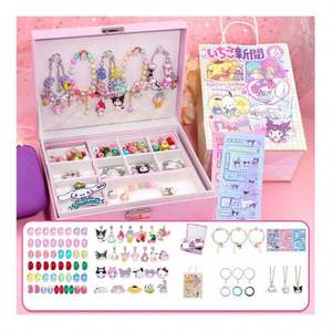 Premium <b>DIY</b> Charm Bracelet Making <b>Kit</b> for Kids with Colorful Beads and Fashion Charms Stainless Steel Jewelry Craft Set - Product Image 6