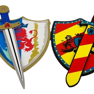 Vente chaude sûr mousse EVA souple enfants mini anime jouet épée et bouclier ensemble Kids Play Knights - Product Image 1