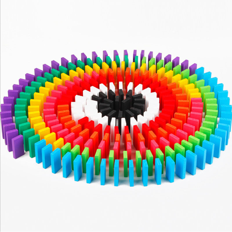 Wholesale Custom Colorful 100pcs Domino Toy