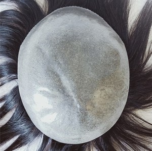 Toupee da <span class=keywords><strong>Uomo</strong></span> con Base Sottile Invisibile 6x8" in Capelli Umani Remy, Prezzo di Fabbrica - Product Image 4