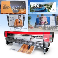 Nueva Máquina de Impresión de Banners de Vinilo Autoadhesivo de Gran Formato, 3.2m 10 pies, Impresora de Solvente con Cabezal de Impresión Konica 512i de 4/8 Piezas