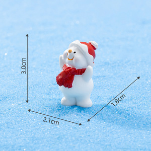 Mini Figuras de Resina de Muñecos de Nieve Navideños en Miniatura, Adornos para Manualidades Navideñas, Decoración de Jardín de Hadas y Casa de Muñecas - Product Image 5