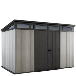 โรงเก็บของในสวน Keter Artisan รุ่น 342x218x226H ซม. ลายไม้ Duotech สีเทา สำหรับจัดเก็บของกลางแจ้ง - Product Image 1
