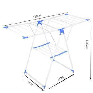 Séchoir à <span class=keywords><strong>linge</strong></span> pliable à 2 niveaux, intérieur/extérieur, ailes réglables en hauteur, séchoir portable pour vêtements et serviettes - Product Image 2