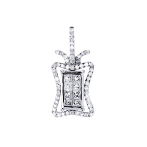 Colgante Personalizado con Diamante Cultivado en Laboratorio VVS, Corte Brillante Redondo, Chapado en Oro de 10K/14K, Joyería Clásica Unisex - Product Image 1