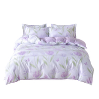 Vente en gros de draps de lit personnalisés en coton 100% - Ensemble de literie 4 pièces - Housse de couette - Taille King Size - Taille Queen Size - Taille Full - Super doux - Luxe