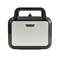 Machine à sandwichs et gaufres électrique 6-en-1, plaques amovibles antiadhésives, température réglable, petit-déjeuner rapide et facile