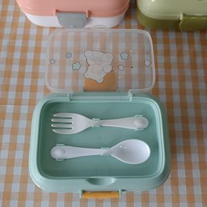 Childrens Cartoon Lunchbox Set With Water Bottle 2 Layer Plastic Bento <b>Box</b> For Student Outdoor Use - Product Image 3