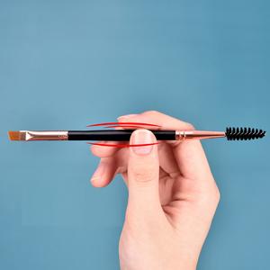 Vente en gros d'outils de maquillage pinceau de maquillage simple coloré pinceau à sourcils double face en <span class=keywords><strong>bois</strong></span> spoolies à double extrémité - Product Image 3