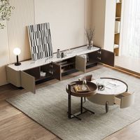 Meuble TV de salon au design moderne en pierre frittée, nouveau modèle