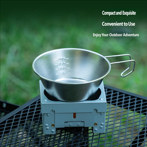 Réchaud de <span class=keywords><strong>camping</strong></span> portable pliable à alcool solide pour activités intérieures et extérieures, réchaud allemand pour pique-nique en plein air - Product Image 4