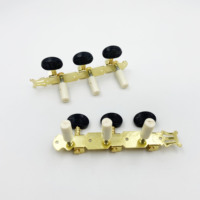 Guitar Accessories Classical Guitar Tuning Pegs Golden Black Wood Grain Plastic Tuners With Cylindrical String Winder
