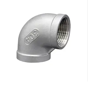 HEDE Direct Sells BSP NPT 1Inch 4 Inch Pipe Fitting Connector Stainless Steel 304 90 Degree Elbow Codo Roscado