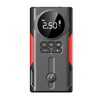 Compresseur d'air monocylindre en ABS pour voiture, gonfleur de pneus électrique sans fil avec manomètre, démarreur de secours