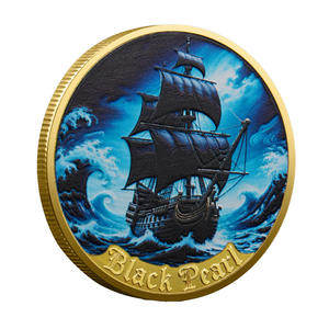 Moneta Commemorativa a Tema Pirata in Lega di Zinco Placcata con Stampa UV Personalizzata - Product Image 6
