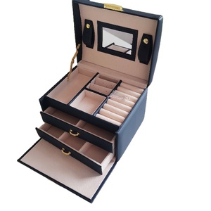 Caja de embalaje de cuero hecha a mano para joyería, set de belleza para clientes, caja de cosméticos. - Product Image 1