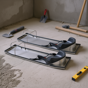 Tabla de Acero Inoxidable para Arrodillarse en Concreto, 28 x 8 Pulgadas, con Correas para Acabado de Concreto - Product Image 2