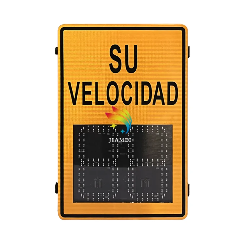 Vehicle speed feedback sign Solar two-digit radar speed limit sign