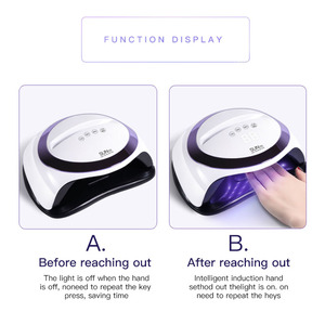 เครื่องอบเล็บ SUN Y7 168W UV LED, 36 หลอด, 4 ตัวตั้งเวลา, <span class=keywords><strong>เซ็นเซอร์</strong></span>อัจฉริยะ, ที่วาง<span class=keywords><strong>โทรศัพท์</strong></span>, อบเจลเร็ว สำหรับร้านทำเล็บและใช้ในบ้าน - Product Image 5