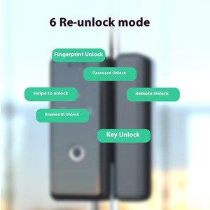 ล็อคประตูกระจกบานเลื่อนสองชั้นแบบเปิดล็อคด้วยรหัสผ่านตะขอล็อคแบบอัจฉริยะสำหรับบลูทูธ - Product Image 4