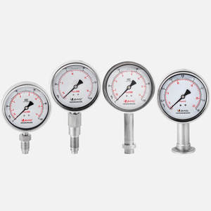 균질화 멀서 크러셔 식품 기계에 대한 하이 퀄리티 100mm 스테인레스 스틸 오일 채워진 위생 다이어프램 씰 압력 게이지 - Product Image 6