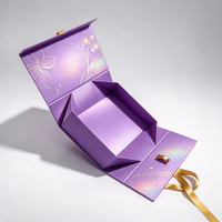 Maßgefertigte Faltbare Geschenkbox mit Band Magnetischer Klappdeckel Stabiler Karton Gold-Karte UV-Druck für Smart-Home-Geräte